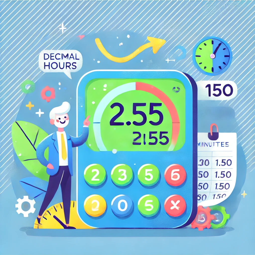 Decimal to Minutes Visual Guide 1